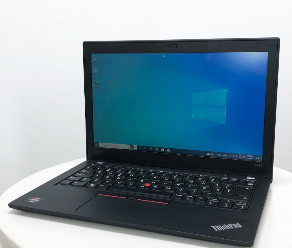 Lenovo ThinkPad A285, Ryzen 5 PRO 2500U Processor, 8GB DDR4 RAM, 256GB SSD Storage, 12.5 Inch FHD Display